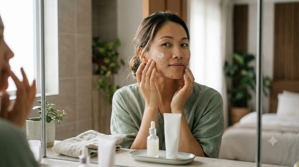 Ảnh minh họa AI: Chăm sóc nhẹ nhàng sau peel hoặc lấy nhân mụn theo hướng dẫn riêng