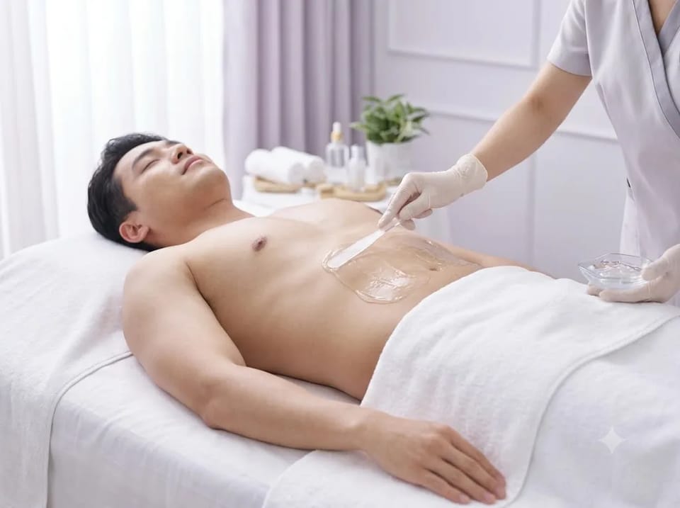 Laser hair removal, stomach