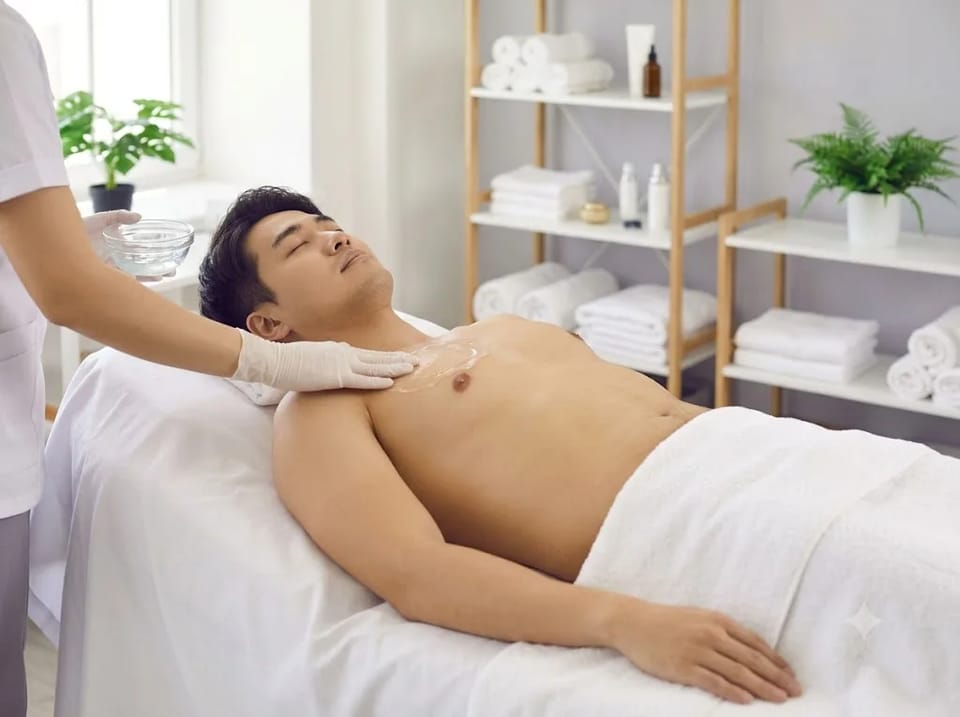 Laser hair removal, chest
